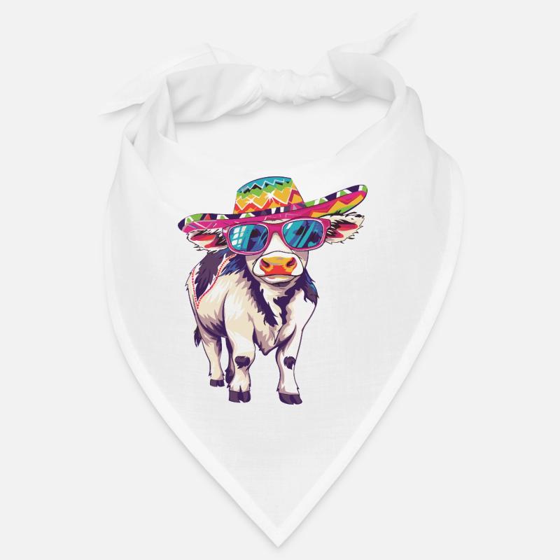 Cow Comic Funny Sombrero Bandana