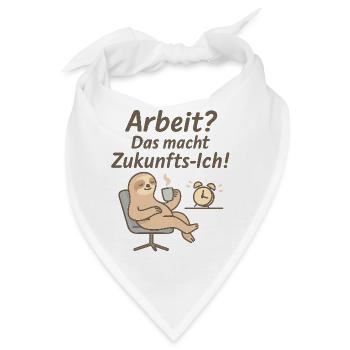 Zukunftsorientiertes Arbeitstier Motiv - Bandana - Weiß - Vorne