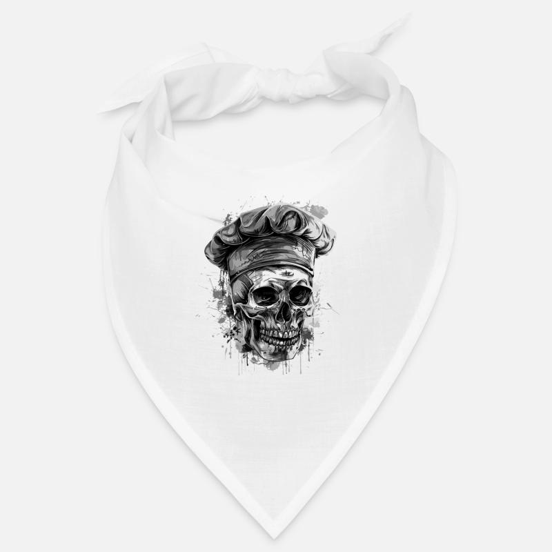 Chefkoch Koch Skull - Bandana - Weiß