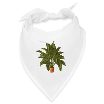 Pflanze - Bandana - Weiß - Vorne