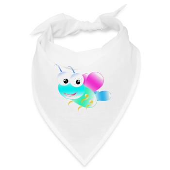 Pastell Schmetterling - Bandana - Weiß - Vorne
