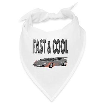 Sportwagen ist schnell und cool Fahrzeug Geschenk - Bandana - Weiß - Vorne