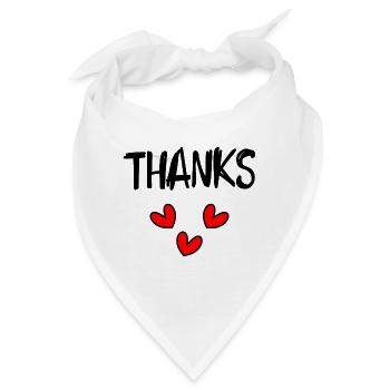 VIELEN DANK. DANKE. VIELEN DANK. JAHRESTAG. GEBURT. - Bandana - Weiß - Vorne