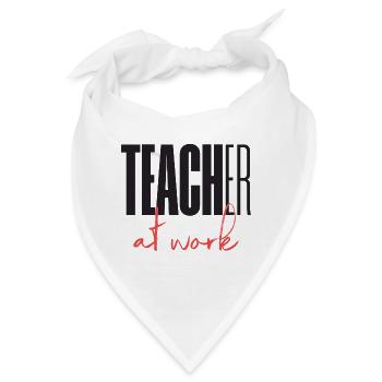 Teacher at work - Bandana - Weiß - Vorne