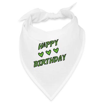 JAHRESTAG. ALLES GUTE ZUM GEBURTSTAG!. ALLES GUTE ZUM GEBURTSTAG! - Bandana - Weiß - Vorne