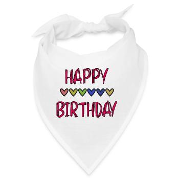 JAHRESTAG. ALLES GUTE ZUM GEBURTSTAG!. ALLES GUTE ZUM GEBURTSTAG!. - Bandana - Weiß - Vorne