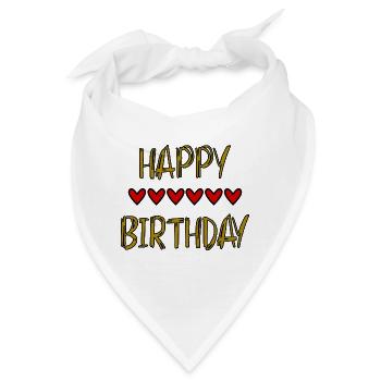 JAHRESTAG. ALLES GUTE ZUM GEBURTSTAG!. ALLES GUTE ZUM GEBURTSTAG!. - Bandana - Weiß - Vorne