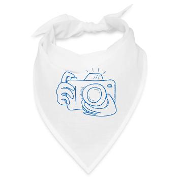 Ich bin Fotograf Kamera Selfie Objektiv Geschenk - Bandana - Weiß - Vorne