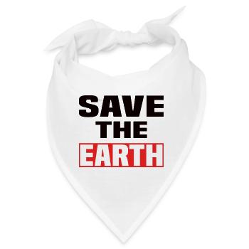 Save The Earth - Bandana - Weiß - Vorne