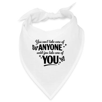 Du zuerst Selbstfürsorge Motiv - Bandana - Weiß - Vorne