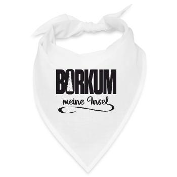 Borkum meine Insel - Bandana - Weiß - Vorne
