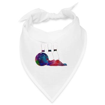 Bowling Sportkunst #bowling #sport - Bandana - Weiß - Vorne
