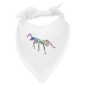Gitter Ameise Neon Farben - Bandana - Weiß - Vorne