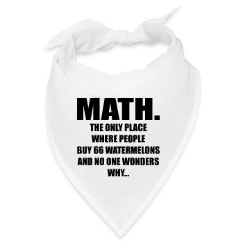 Mathematik Und Wassermelonen Mathematik Berechnung Numbe - Bandana - Weiß - Vorne