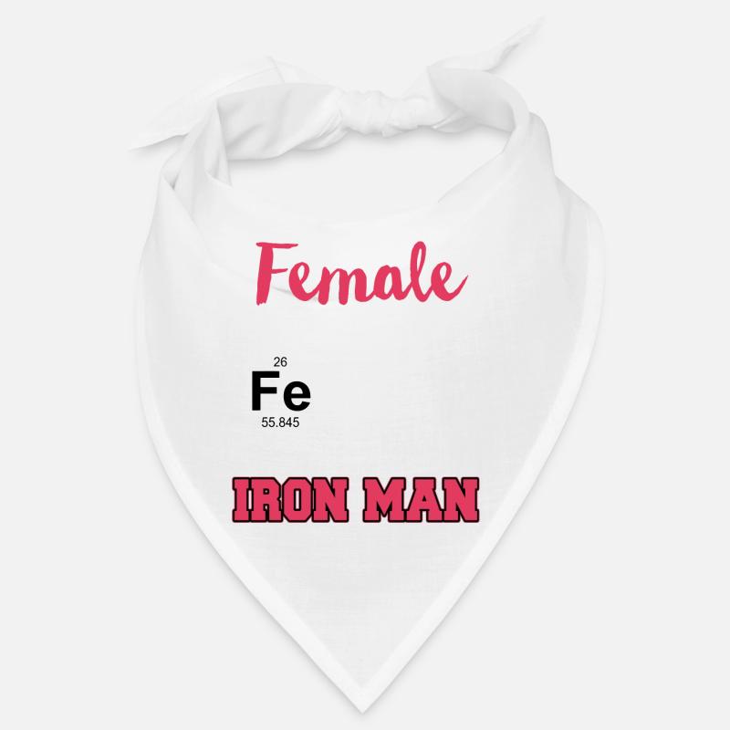 Frau Eisen Spruch Cool Geschenk Idee Frauenpower - Bandana - Weiß