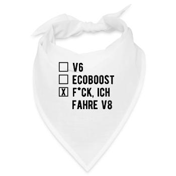 v6 ecoboost v8 fahrer - Bandana - Weiß - Vorne