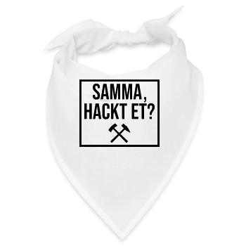 Samma, hackt es Ruhrgebiet Ruhrpott - Bandana - Weiß - Vorne