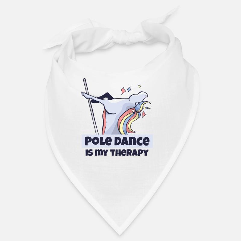 Pole dance est ma thérapie Pole dance - Bandana - blanc