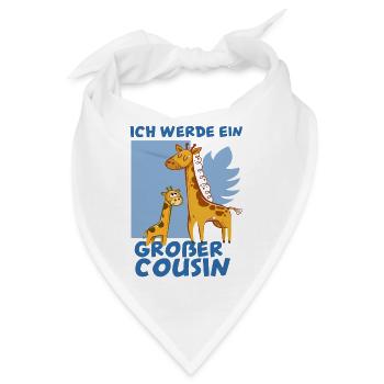 Ich werde großer Cousin Giraffe - Bandana - Weiß - Vorne
