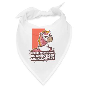Anime Slap - Hau Ab Unnötiger Sozialkontakt - Bandana - Weiß - Vorne