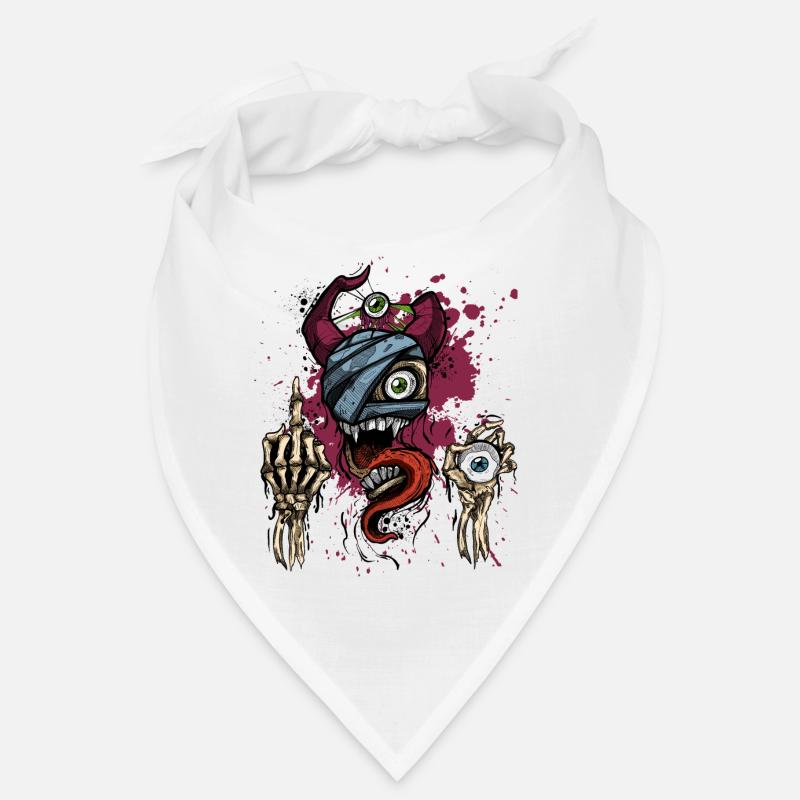 Weirdcore Aesthetic Pastel Goth Grunge Evil Skull Bandana