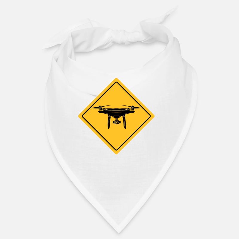 Drone avec panneau d’avertissement Drone flyer Bandana