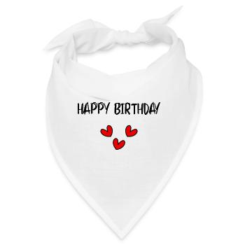 ALLES GUTE ZUM GEBURTSTAG!. ALLES GUTE ZUM GEBURTSTAG!. JAHRESTAG. - Bandana - Weiß - Vorne
