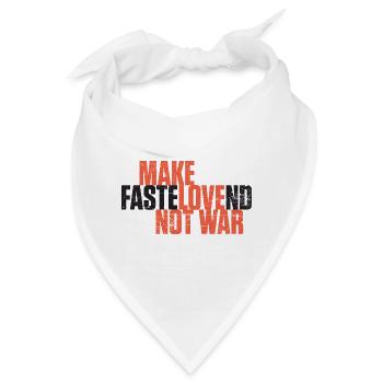 Make Fastelovend Love not war Karneval - Bandana - Weiß - Vorne