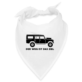 Weg ziel Offroad Fahrzeug Geschenk Geländewagen - Bandana - Weiß - Vorne