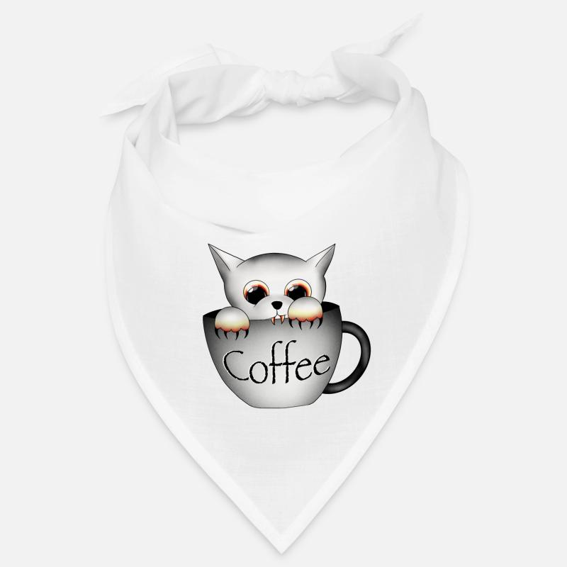 Cat coffee halloween Bandana