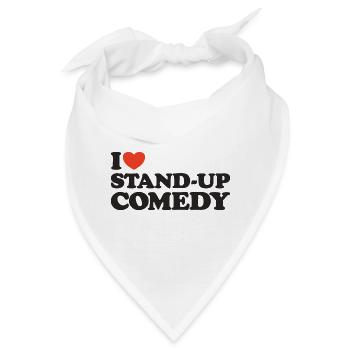 I love Stand-Up Comedy Herz Shirt - Bandana - Weiß - Vorne