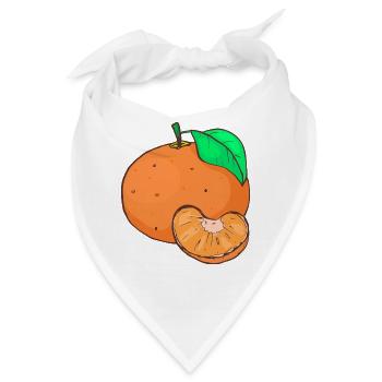 Mandarinen Clementinen Zitrusfrucht Zitrusfrüchte - Bandana - Weiß - Vorne