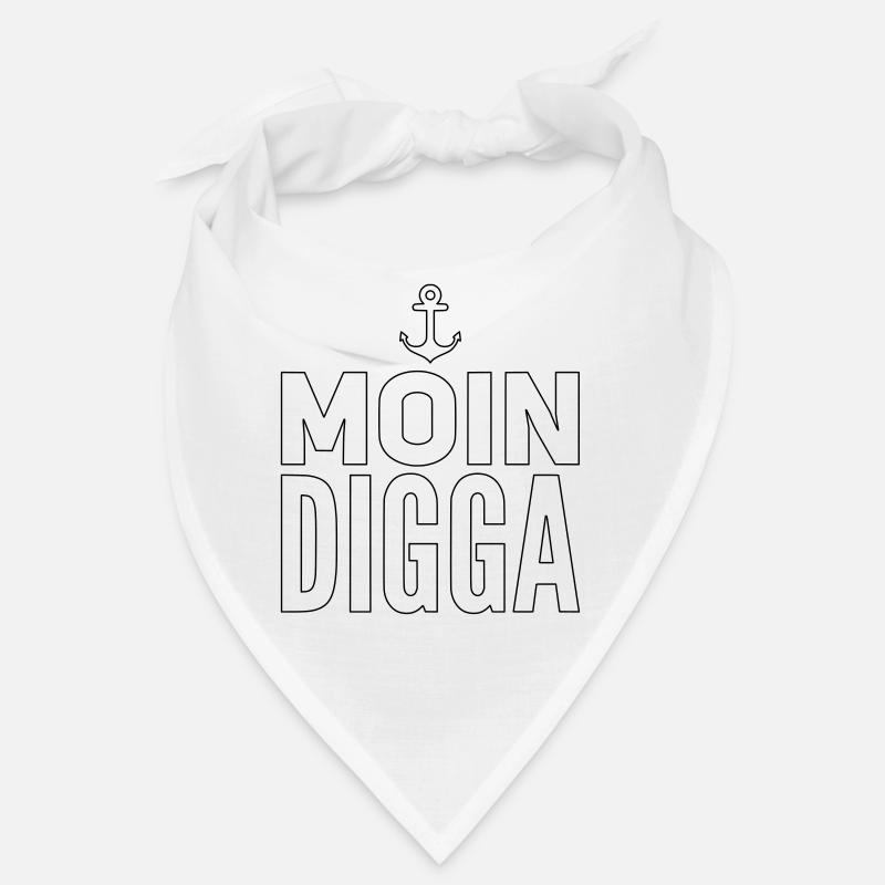 Moin Digga Hamburg - Bandana - Weiß