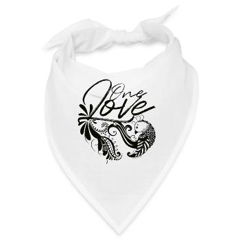 One Love (Dark Label) - Bandana - Weiß - Vorne