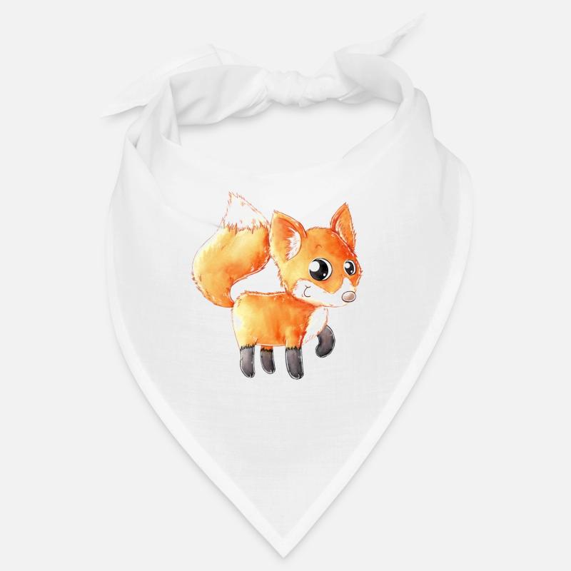 Glücklicher Comic Fuchs - Bandana - Weiß
