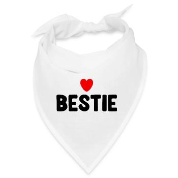 Bestie Herz - Bandana - Weiß - Vorne