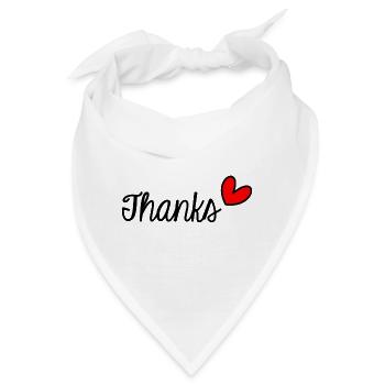 VIELEN DANK. DANKE. VIELEN DANK. JAHRESTAG. GEBURT. - Bandana - Weiß - Vorne