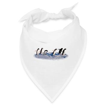 Pinguine auf einer Eisscholle Pinguin - Bandana - Weiß - Vorne