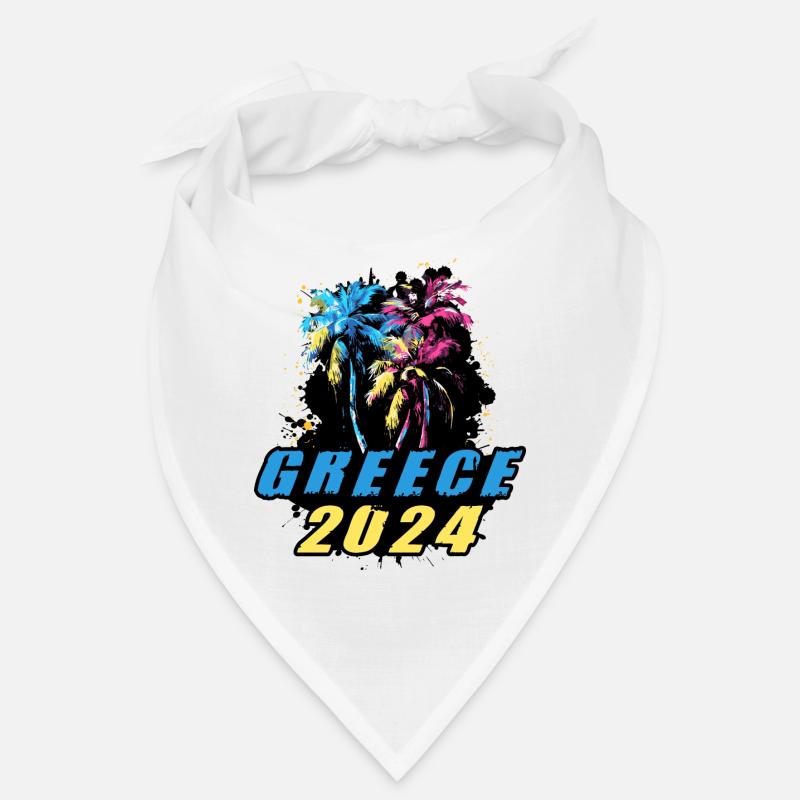 Greece 2024 Urlaub Palmen Bunt Bandana