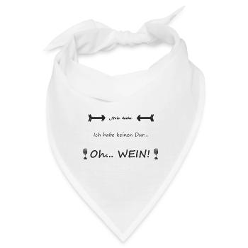 Durst, schwarz - Bandana - Weiß - Vorne