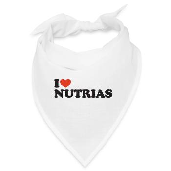 I love Nutrias Herz Shirt - Bandana - Weiß - Vorne