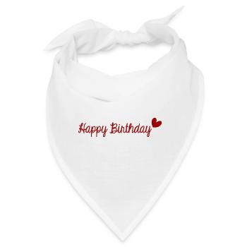 JAHRESTAG. ALLES GUTE ZUM GEBURTSTAG!. ALLES GUTE ZUM GEBURTSTAG! - Bandana - Weiß - Vorne