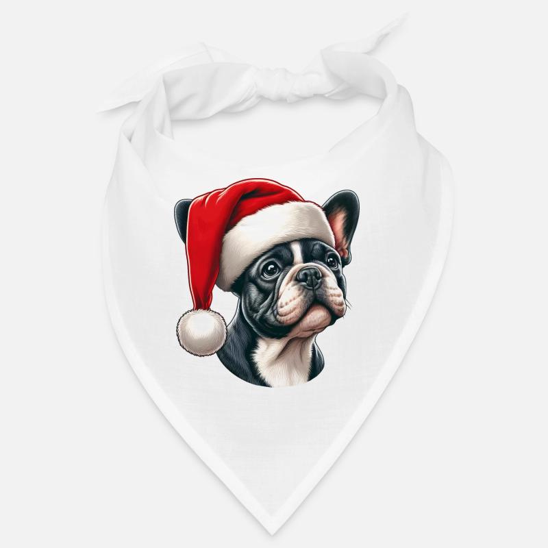 Frenchie Le Père Noël Bandana