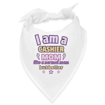 Kassierer-Mama, Muttertag Geschenk, Supermarkt - Bandana - Weiß - Vorne