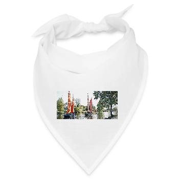 Segelboote und die Bogue - Bandana - Weiß - Vorne