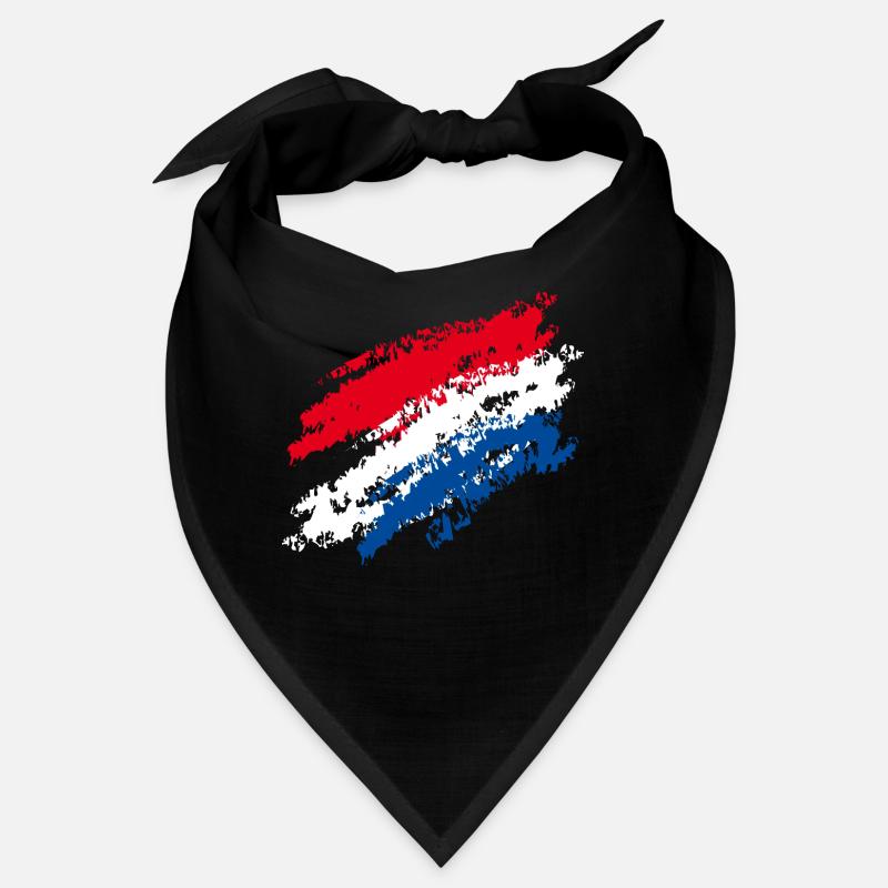 Drapeau des Pays-Bas / rayures italiques - craie Bandana