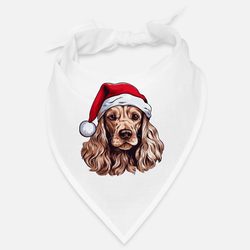 Cocker Spaniel Dog Christmas Head Bandana