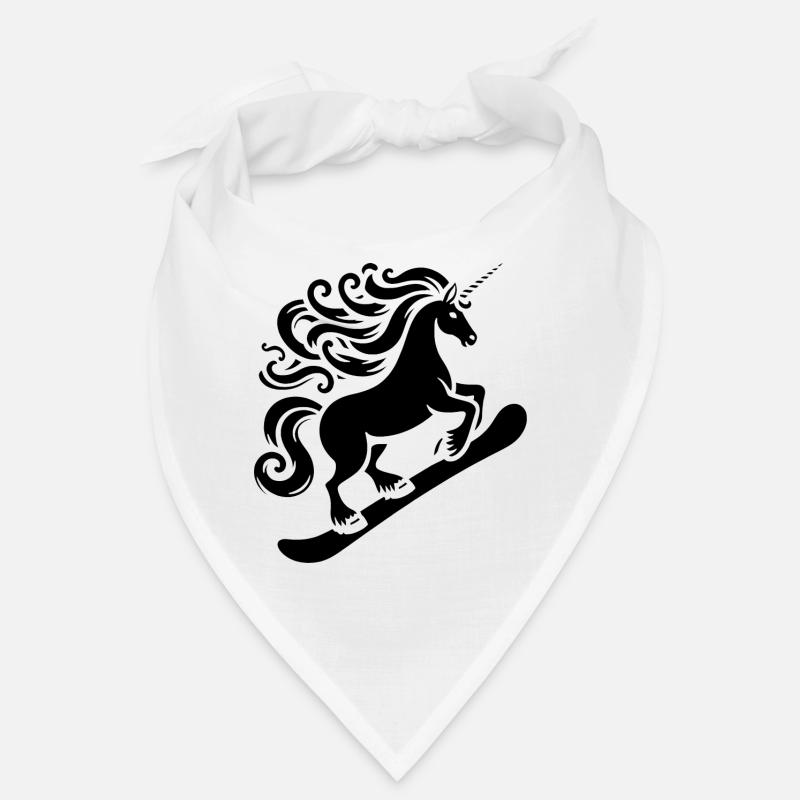 Minimalist Design: Unicorn Snowboarder Bandana