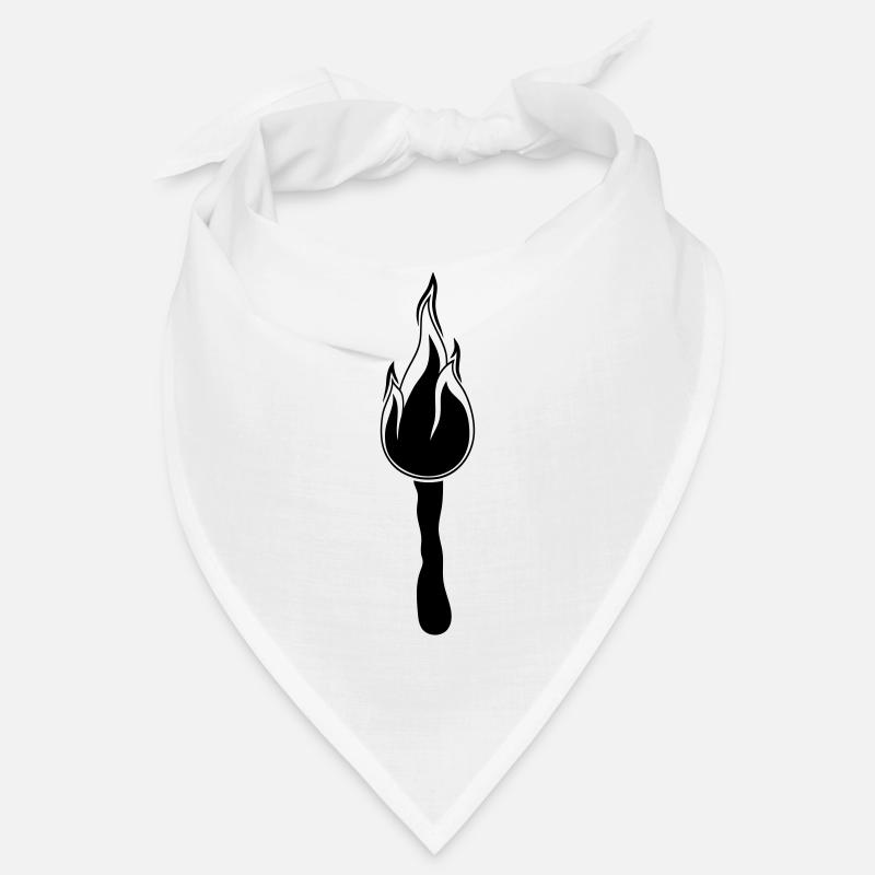 black night walk torch light bright fire fla Bandana