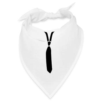 Krawatte - Bandana - Weiß - Vorne